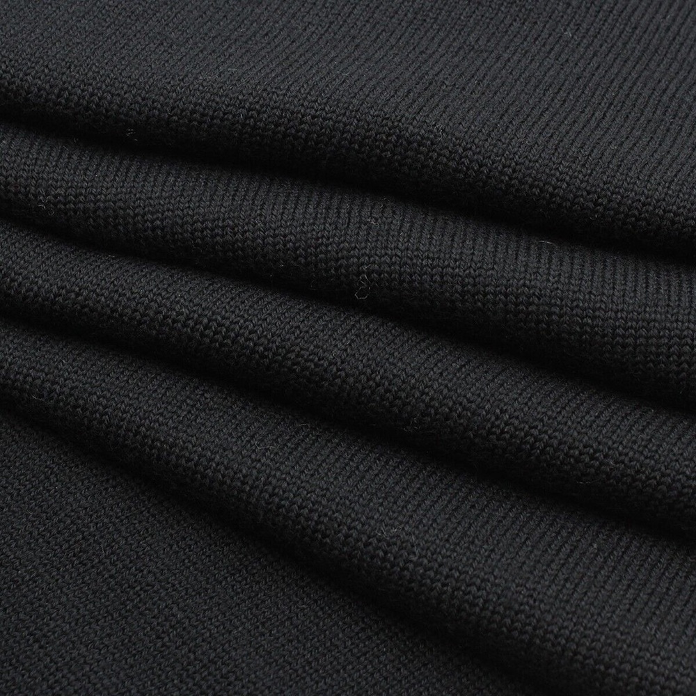 Louis Vuitton Wool Echarpe Stole Scarf Wrap Black Men Unused C2754